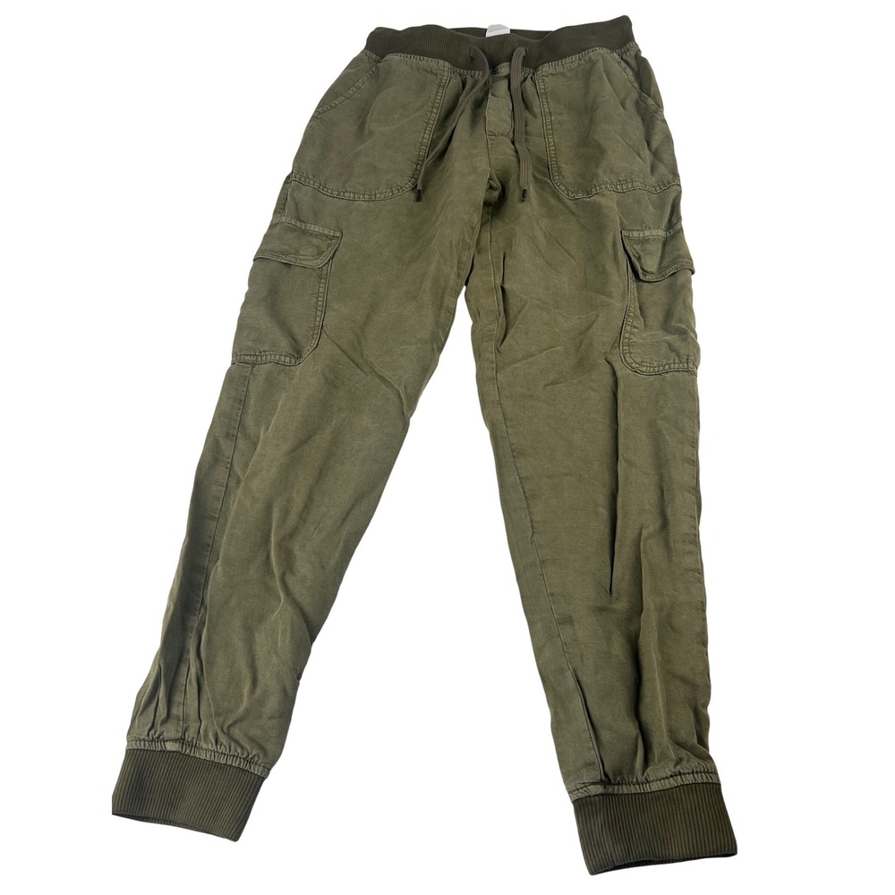 American Eagle Womens Olive Green Cargo Jogger Pants XS Utility Drawstring - Picture 3 of 6